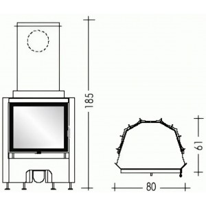 Каминная топка Edilkamin Thermofire Guillotina