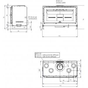 Каминная топка Edilkamin Screen EVO 100