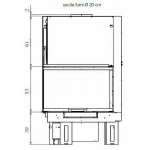 Каминная топка EdilKamin IC Tekno 2 DX/SX N
