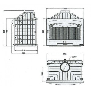 Каминная топка Hergom Asador H04/100 (без дверки, без стекла)