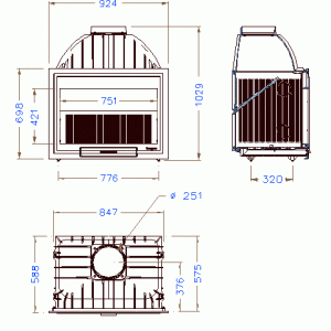 Каминная топка Hergom Asador H04/80
