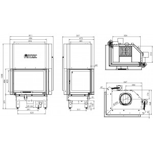 Топка Hitze ALBERO 11 kW AL11LG.H-D (с гильотиной)