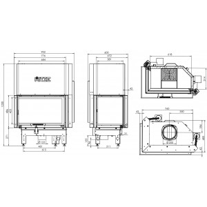 Топка Hitze ALBERO 14 kW AL14LG.H-D (с гильотиной)