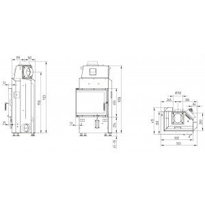 Каминная топка Hoxter Ecka 50/35/45L(R)