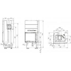 Каминная топка Hoxter Ecka 50/35/45Lh(Rh)
