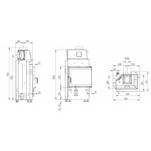 Каминная топка Hoxter Ecka 50/35/45L(R)