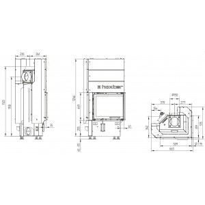 Каминная топка Hoxter Ecka 50/35/45Lh(Rh)