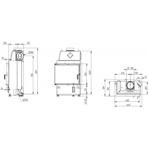 Каминная топка Hoxter Ecka 60/35/50L(R)