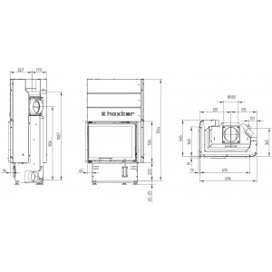 Каминная топка Hoxter Ecka 60/35/50Lh(Rh)