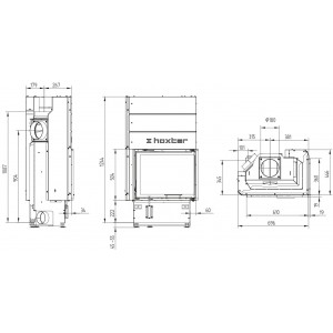 Каминная топка Hoxter Ecka 60/35/50Lh(Rh)