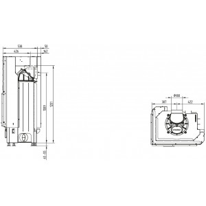 Каминная топка Hoxter Ecka 67/45/51Lh (Rh)