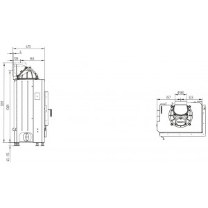Каминная топка Hoxter Ecka 67/45/51L(R)