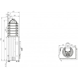 Каминная топка Hoxter Ecka 67/45/51L(R)