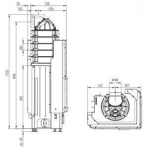 Каминная топка Hoxter Ecka 67/45/51Lh (Rh)