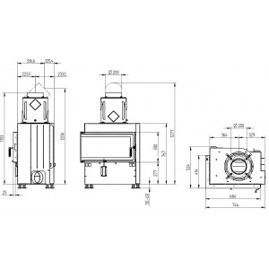 Каминная топка Hoxter Ecka 70/40/38LN(RN)