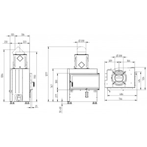 Каминная топка Hoxter Ecka 70/40/38LN(RN)
