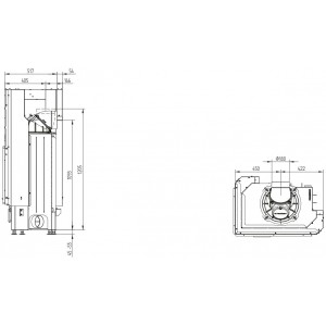 Каминная топка Hoxter Ecka 76/45/57Lh (Rh)