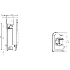 Каминная топка Hoxter Ecka 76/45/57Lh (Rh)