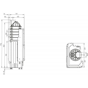 Каминная топка Hoxter Ecka 76/45/57Lh (Rh)