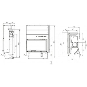 Каминная топка Hoxter Ecka 80/35/50Lh(Rh)