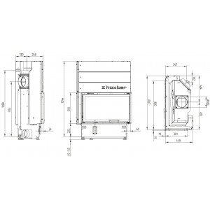 Каминная топка Hoxter Ecka 80/35/50Lh(Rh)