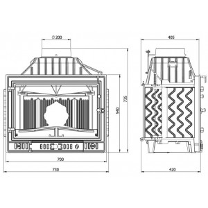 Каминная топка Kaw-Met W4