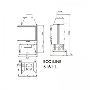 Каминная топка KFD ECO iLINE 5161 L/R