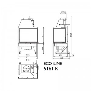 Каминная топка KFD ECO iLINE 5161 L/R