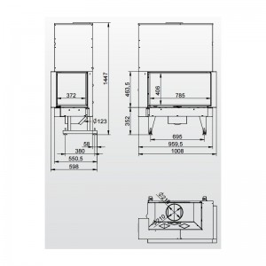 Каминная топка KFD ECO iLINE 5183 LH/RH