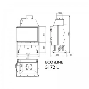 Каминная топка KFD ECO iLINE 5172 L/R