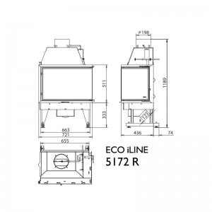 Каминная топка KFD ECO iLINE 5172 L/R