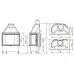 Каминная топка Kobok Corner R90-S/330 550/500 L/P