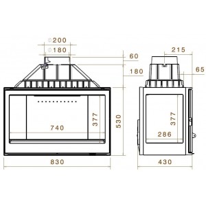 Каминная топка Liseo Castiron LCI 9 GDFs