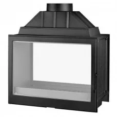 Каминная топка Liseo Castiron LCI 7 GDF CL, двусторонняя, с подводом внешнего воздуха, с шибером