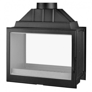 Каминная топка Liseo Castiron LCI 7 GDF CL, двусторонняя, с подводом внешнего воздуха, с шибером