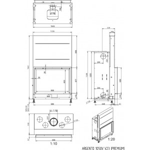 Каминная топка M-Design Argento 1050 V (Арженто 1050 V)
