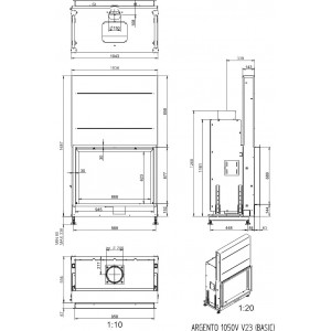 Каминная топка M-Design Argento 1050 V (Арженто 1050 V)