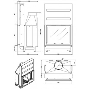 Каминная топка Rocal Calor LL-2060V2