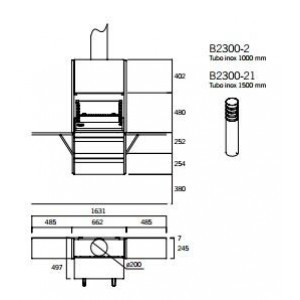 Угольный гриль Rocal Plek 66 Inox