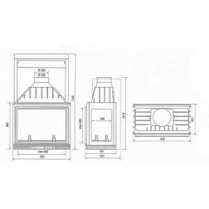 Каминная топка Seguin Multivision 8000