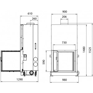 Каминная топка STAV F 750G