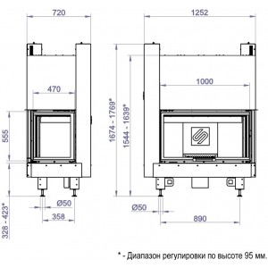Каминная топка STAV CFR 1000B