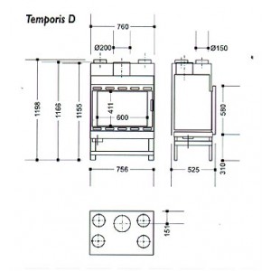 Каминная топка SUPRA Temporis 2 D