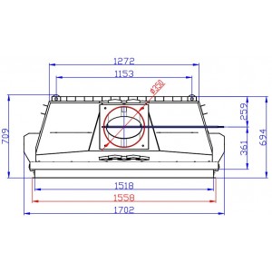 Каминная топка Warmhaus Flat 150/80h