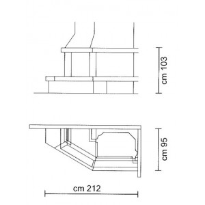 Каминная облицовка EdilKamin Trapezio dx