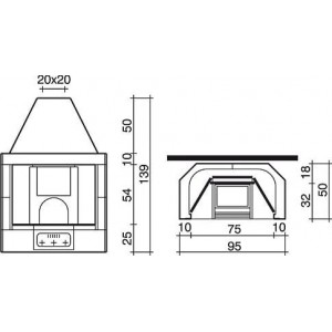 Каминная облицовка EdilKamin Amelia due + топка Nuovo K75