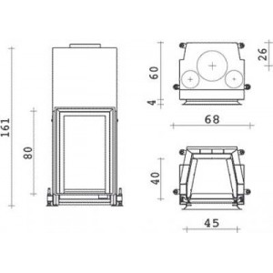 Каминная облицовка EdilKamin Bix Box 45 + топка Cristal 45