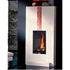 Каминная облицовка EdilKamin Dromond Bianco Ambra + топка Cristal 45 N