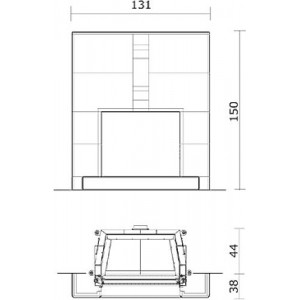 Каминная облицовка EdilKamin Dromond NA + топка Cristal 76