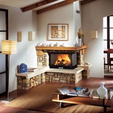 Каминная облицовка EdilKamin Luisa V sx, с банкетой